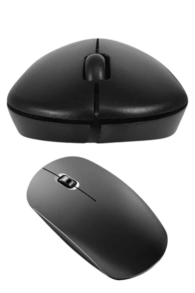 Siyah Kablosuz Mouse Wireless Mouse Minimal Tasarım