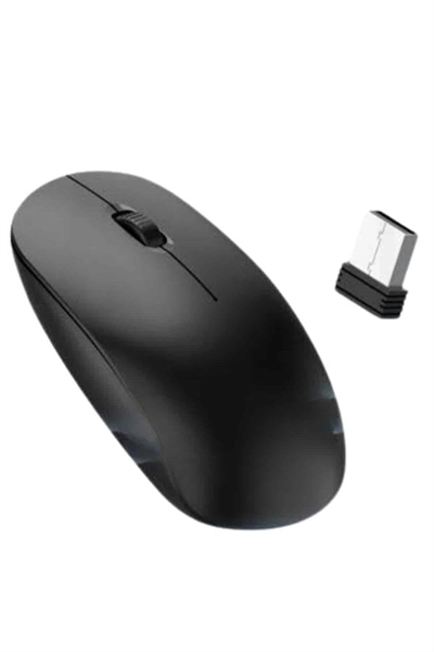 Siyah Kablosuz Mouse Wireless Mouse Minimal Tasarım