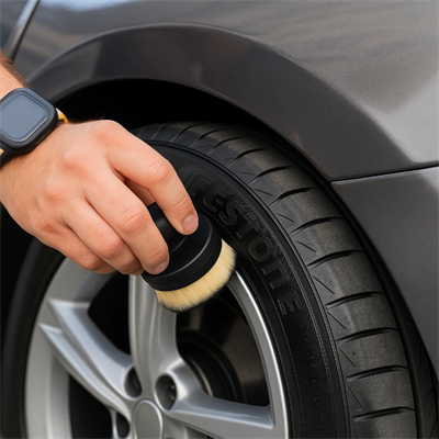 Siyah Plastik Lastik Parlatma Fırçası