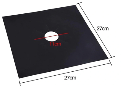 Siyah Renk Ocak Koruyucu Folyo Yanmaz Yapışmaz 4lü Set