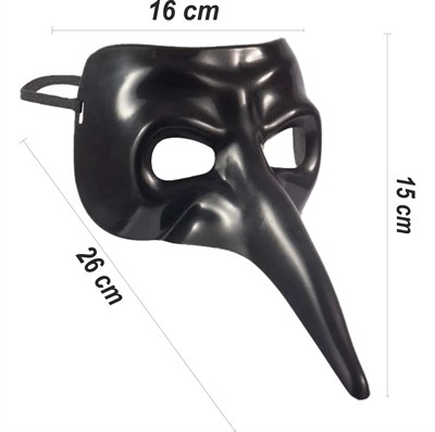 Siyah Uzun Burun Veba Doktoru Maskesi