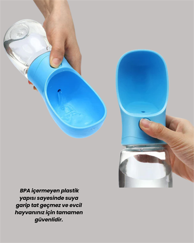 Sızdırma Önleyici Silikon Halkalı Pet Su Dispenseri Gezi Seyahat İçin