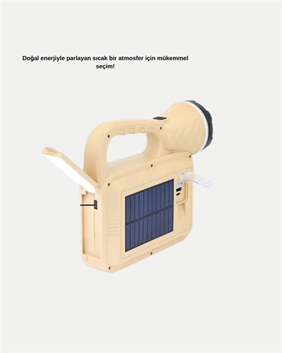 Solar Alev Işığı COB Teknolojili Taşınabilir El Feneri ve Kamp Lambası