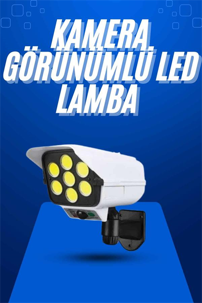 Solar Bahçe Aydınlatması Hareket Sensörlü Uzaktan Kumandalı Kamera Görünümlü