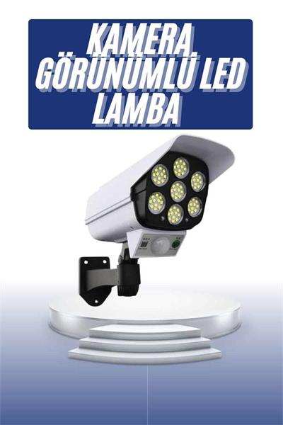 Solar Bahçe Lambası Uzaktan Kumandalı Kamera Görünümlü Hareket Sensörlü