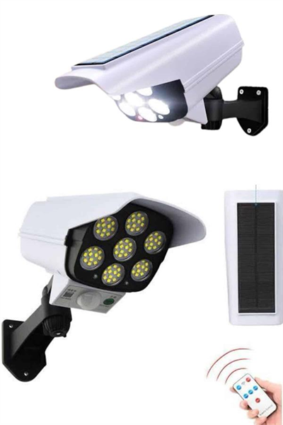 Solar Bahçe Lambası Uzaktan Kumandalı Kamera Görünümlü Hareket Sensörlü