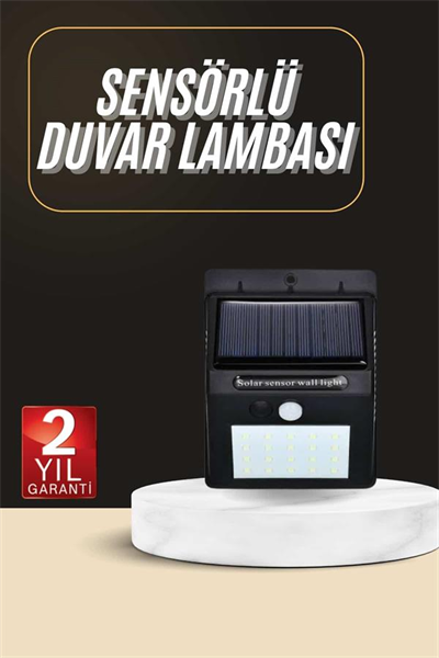 Solar Dekoratif Lambası Sensörlü Led Işık Bahçe Aydınlatma