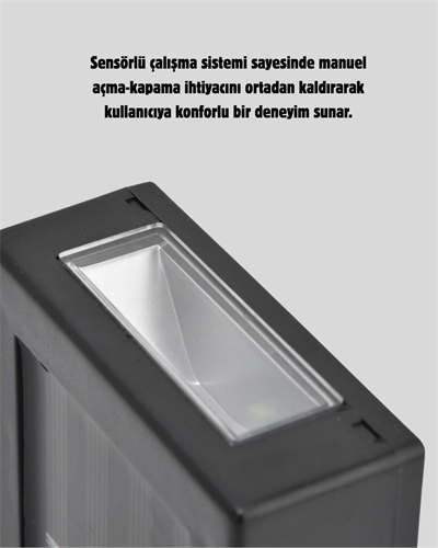 Solar Güçlü 6 LED Dış Mekan Lambası – Otomatik Aç/Kapa Işık Sensörlü Aydınlatma