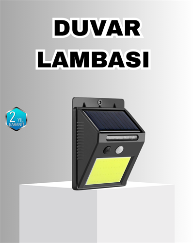 Solar Güçlü LED Dış Mekan Lambası – Güneş Enerjisiyle Şarj Olan Sensörlü Bahçe Işığı
