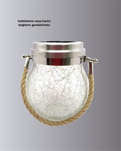 Solar Güneş Enerjili Dekoratif Cam Lamba