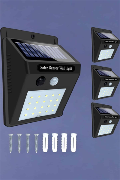 Solar Lamba Giriş, Bahçe Yol Avlu Hareket Sensörlü Led Parlak Gece Su Geçirmez