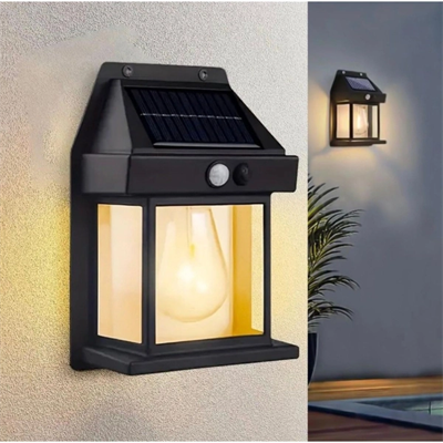 Solar Rustik Ampullü Duvar Lambası - Gün Işığı