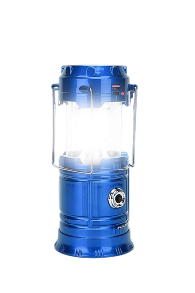 Solar Şarjlı Kamp Lambası Güneş Enerjili Kızaklı Kamp Feneri Çadır Feneri Led Işıldak