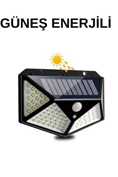Solar Sensörlü Duvar Lambası Bahçe Lambaso Parlak Beyaz Işık Suya Dayanıklı