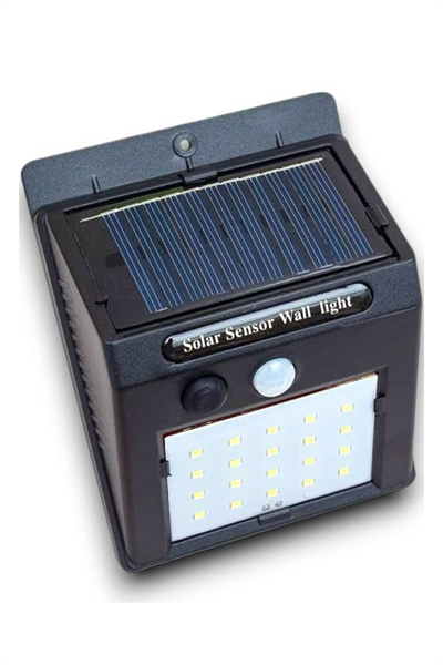 Solar Sensörlü Duvar Lambası Bahçe Lamba 20 Led Işık