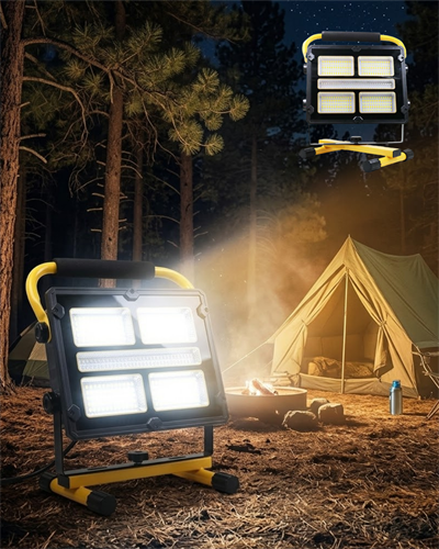 Solar ve USB Şarjlı Güçlü LED Çalışma Lambası Ayarlanabilir Açılı Kamp Feneri