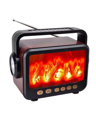 Şömine Tasarımlı Bluetooth Hoparlör USB TF Kart Radyo Destekli