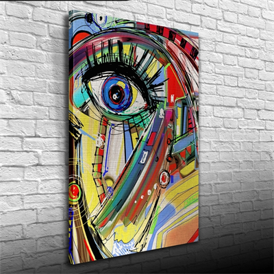 Soyut , Çok Renkli Dekoratif Kanvas Tablo 50 x 70