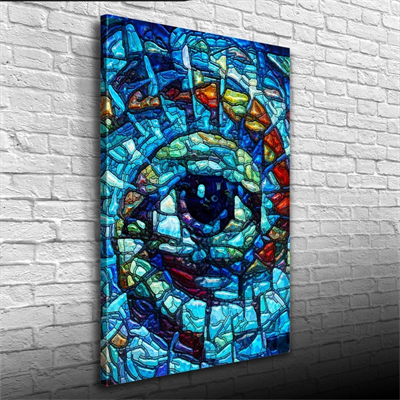 Soyut , Mavi Tonlarda Dekoratif Kanvas Tablo 50 x 70