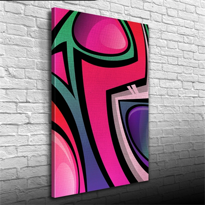 Soyut Çalışma, Canlı Renkler Kanvas Tablo 50 x 70