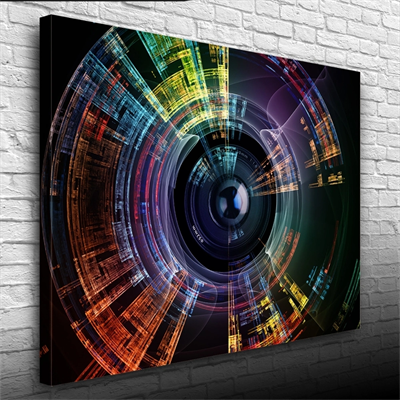 Soyut Fotoğraf Objektifi Koyu renklerde Kanvas Tablo 50 x 70