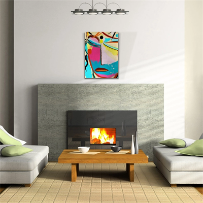 Soyut Kadın Portresi , Pastel Renklerde Kanvas Tablo 50 x 70