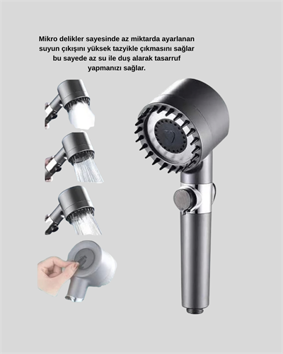 Spa Etkili Masaj Uçlu Duş Başlığı Ergonomik Tasarım