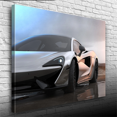 Spor Gri Araba Kanvas Tablo 50 x 70
