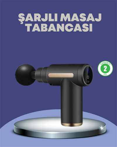 Sporcu Kas Masaj Tabancası 6 Kademe Güçlü Titreşim 4 Başlık Şarjlı Masaj Aleti