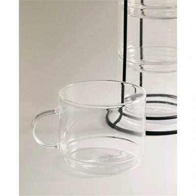 Standlı Borosilikat 4lü Fincan Seti