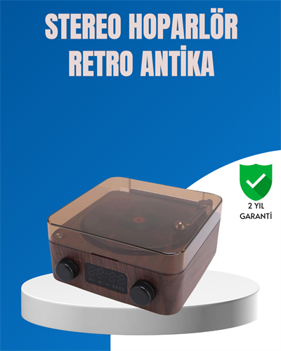 Stereo Bluetooth Hoparlör – Gece Lambalı ve Saat Göstergeli