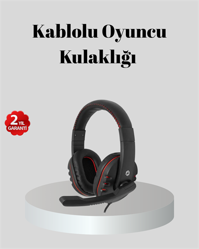 Stereo Ses Destekli Mikrofonlu  Kulaklık – Yumuşak Pedli
