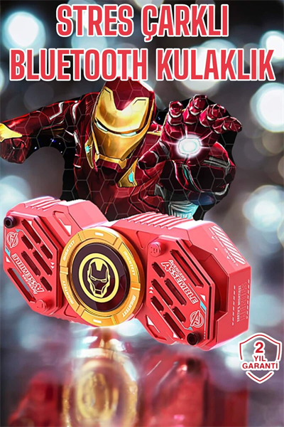 Stres Çarklı Bluetooth Kulaklık Kablosuz Kırmızı Yüksek Ses Kaliteli
