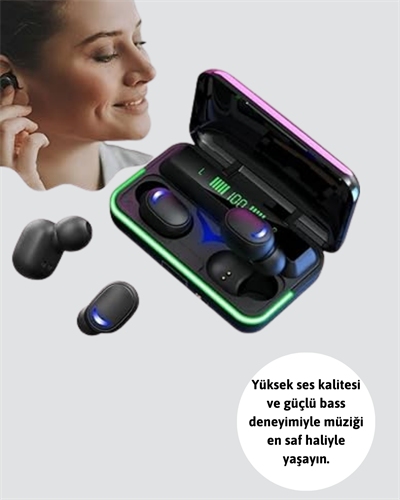 Su Geçirmez E10 Bluetooth Kulaklık Powerbank ve Gürültü Engelleme