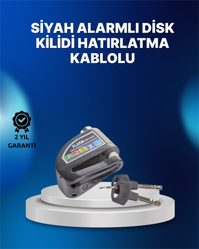 Suya Dayanıklı 110dB Alarmlı Çelik Disk Kilidi