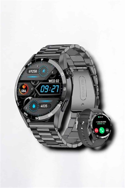 Suya Dayanıklı Dokunmatik Akıllı Saat Bluetooth 5.0, Sesli Asistan ve Sağlık Takibi