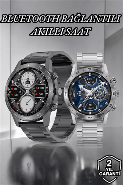 Suya Dayanıklı Dokunmatik Akıllı Saat Bluetooth 5.0, Sesli Asistan ve Sağlık Takibi