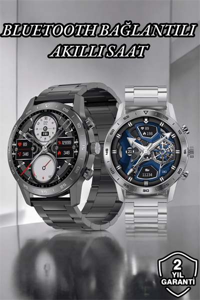 Suya Dayanıklı Dokunmatik Akıllı Saat Bluetooth 5.0, Sesli Asistan ve Sağlık Takibi