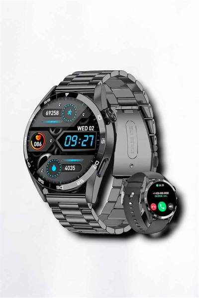 Suya Dayanıklı Dokunmatik Akıllı Saat Bluetooth 5.0, Sesli Asistan ve Sağlık Takibi