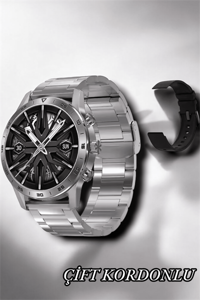 Suya Dayanıklı Dokunmatik Akıllı Saat Bluetooth 5.0, Sesli Asistan ve Sağlık Takibi