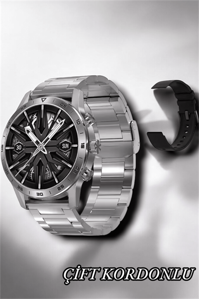 Suya Dayanıklı Dokunmatik Akıllı Saat Bluetooth 5.0, Sesli Asistan ve Sağlık Takibi