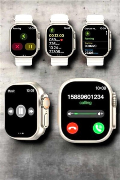 Suya ve Toza Dayanıklı 45 MM Akıllı Saat Bildirim ve Cevapsız Çağrı Görüntüleme