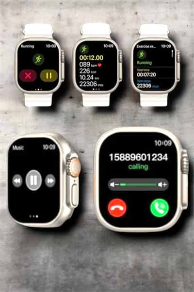 Suya ve Toza Dayanıklı 45 MM Akıllı Saat Bildirim ve Cevapsız Çağrı Görüntüleme