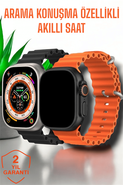 Suya ve Toza Dayanıklı 45 MM Akıllı Saat Bildirim ve Cevapsız Çağrı Görüntüleme