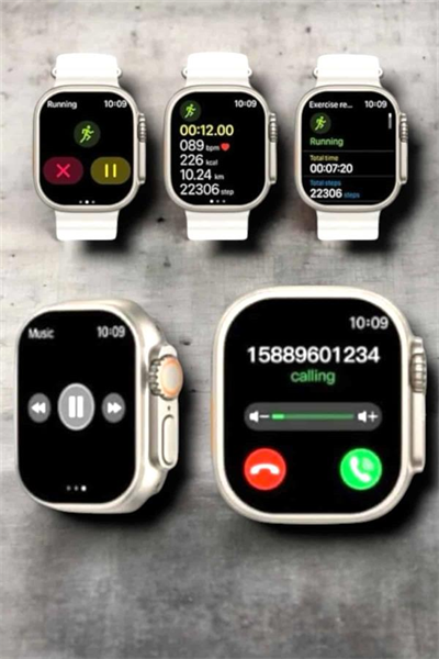 Suya ve Toza Dayanıklı 45 MM Akıllı Saat Bildirim ve Cevapsız Çağrı Görüntüleme