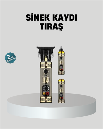 T Bıçaklı Profesyonel Saç ve Sakal Düzeltici – 8 Kılavuz Tarağı, 2’si 1 Arada Burun ve Sakal Trimmer