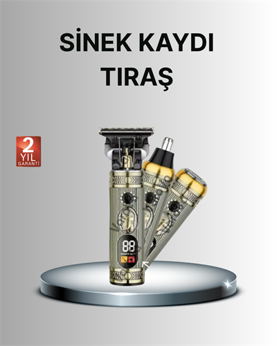 T Bıçaklı Şarjlı Saç Kesme ve Sakal Düzeltici – Burun Trimmerlı 2’si 1 Arada Set