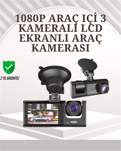TA-01 1080P Ön 720P Arka ve İç Kamera Sistemli DVR