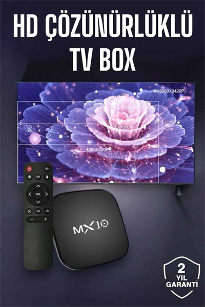 TV Box Android Uyumlu 4 Çekirdekli WİFİ Bağlantılı 4K