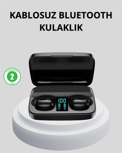 TWS Bluetooth Kulaklık 1800mAh Şarj Kutulu Dijital Ekranlı